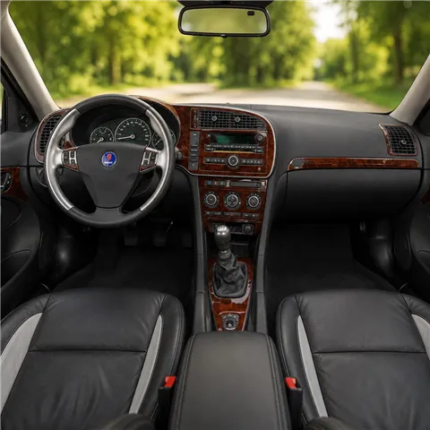 Saab 9-3 2007 - à aujourd’hui kit complet, boîte automatique, sans navigation kit décoration intérieure tableau de bord