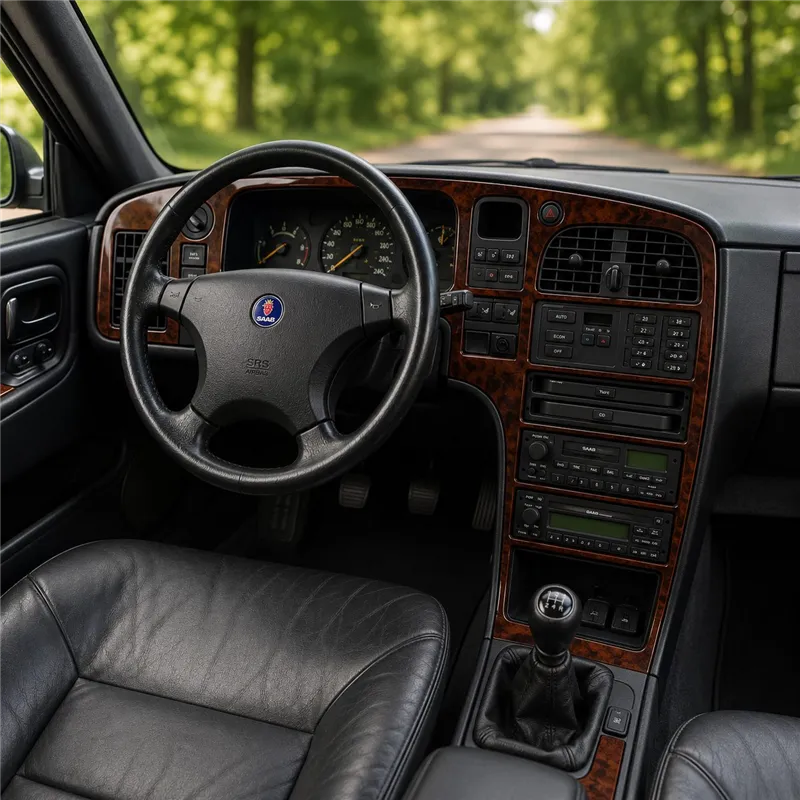 Saab 9000 1995-1996 boîte automatique, 11 pièces kit décoration intérieure tableau de bord