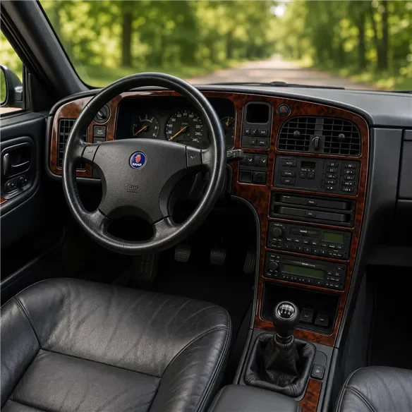 Saab 9000 1995-1996 boîte automatique, 11 pièces kit décoration intérieure tableau de bord
