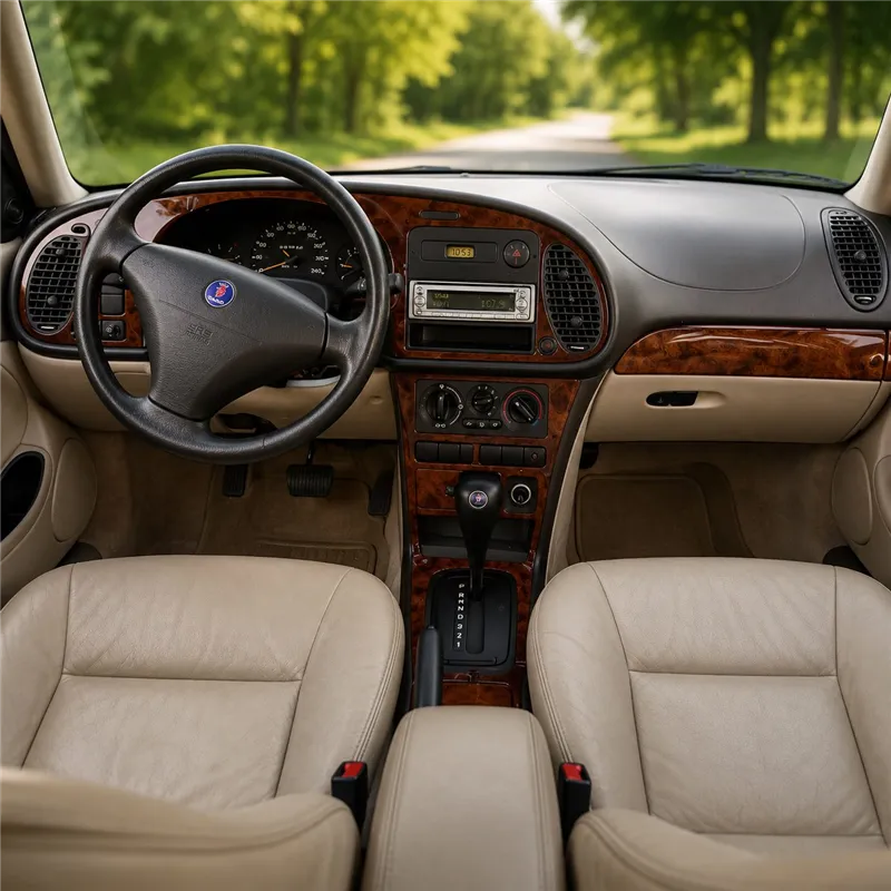 Saab 9-3 1999-2002 boîte automatique, avec lecteur CD, sans OEM kit décoration intérieure tableau de bord