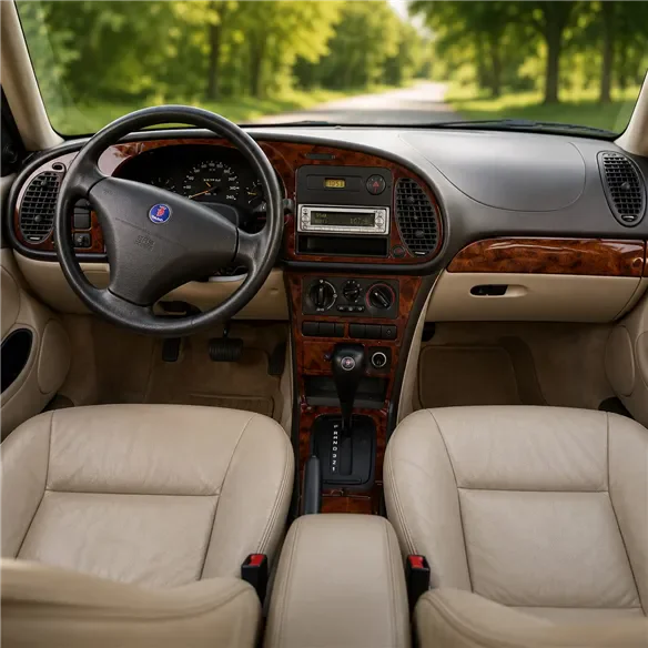 Saab 9-3 1999-2002 boîte automatique, avec lecteur CD, sans OEM kit décoration intérieure tableau de bord