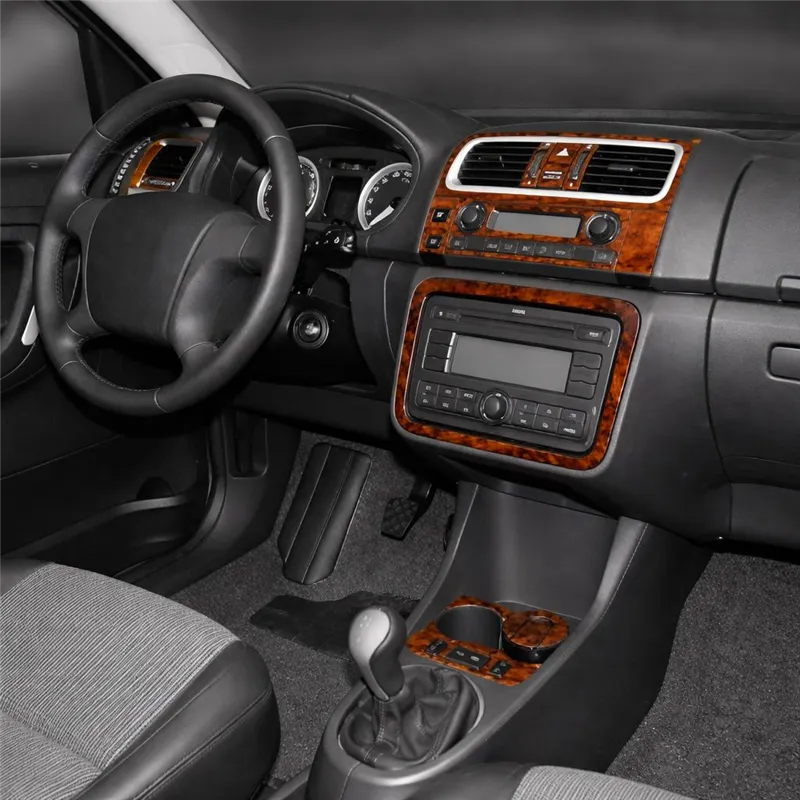 Skoda Fabia 5J Roomster 2006 - à aujourd’hui 3D kit décoration intérieure tableau de bord 20 pièces