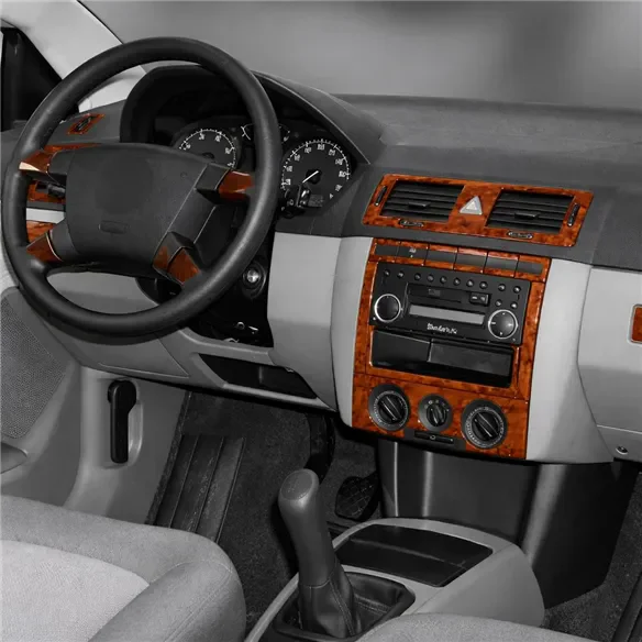 Skoda Fabia 6Y 1999-2006 3D kit décoration intérieure tableau de bord 24 pièces