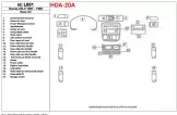 Honda CR-V 1997-1998 Paquet de base, 22 Pieces, BD Kit la décoration du tableau de bord