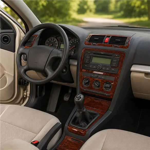 Skoda Octavia A5 1Z 2004-2009 3D kit décoration intérieure tableau de bord 15 pièces