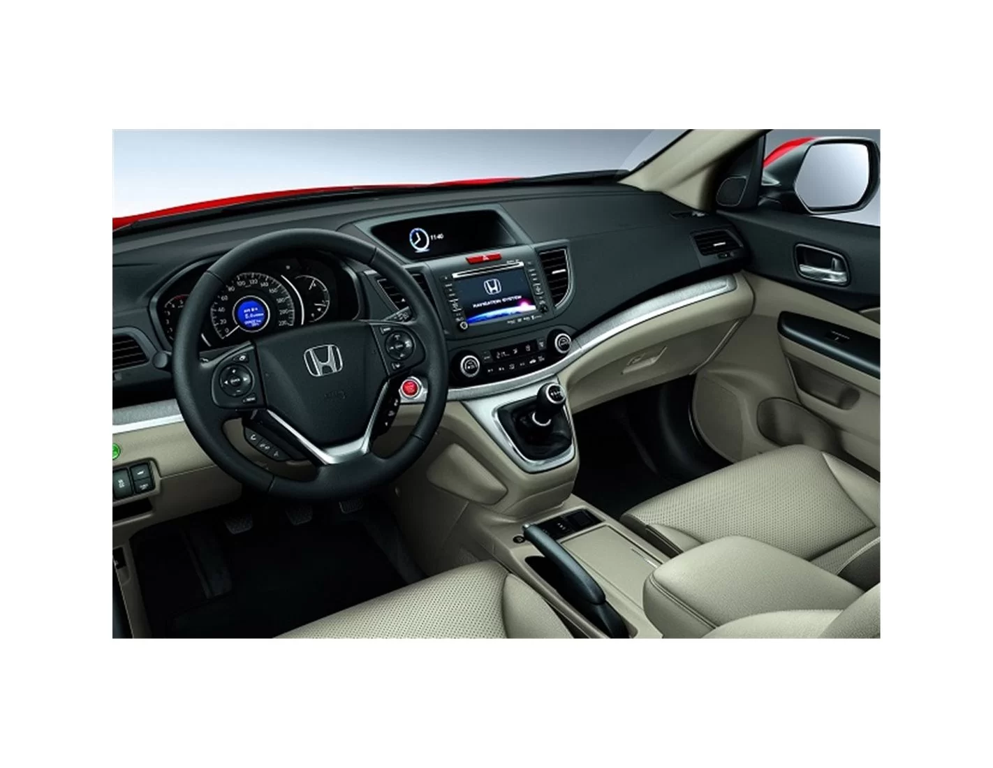 Honda CR-V 4X4 2014 Kit la décoration du tableau de bord 8-Pièce - 1 - habillage decor de tableau de bord