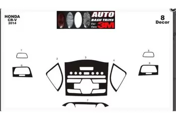 Honda CR-V 4X4 2014 Kit la décoration du tableau de bord 8-Pièce - 2 - habillage decor de tableau de bord