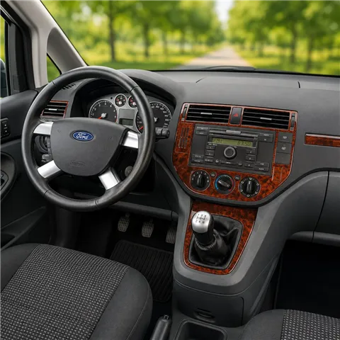 Ford C Max 2004-2010 3D kit décoration intérieure tableau de bord 12 pièces