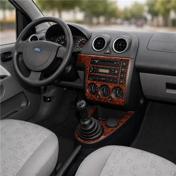 Ford Fiesta 2002-2005 3D kit décoration intérieure tableau de bord 7 pièces