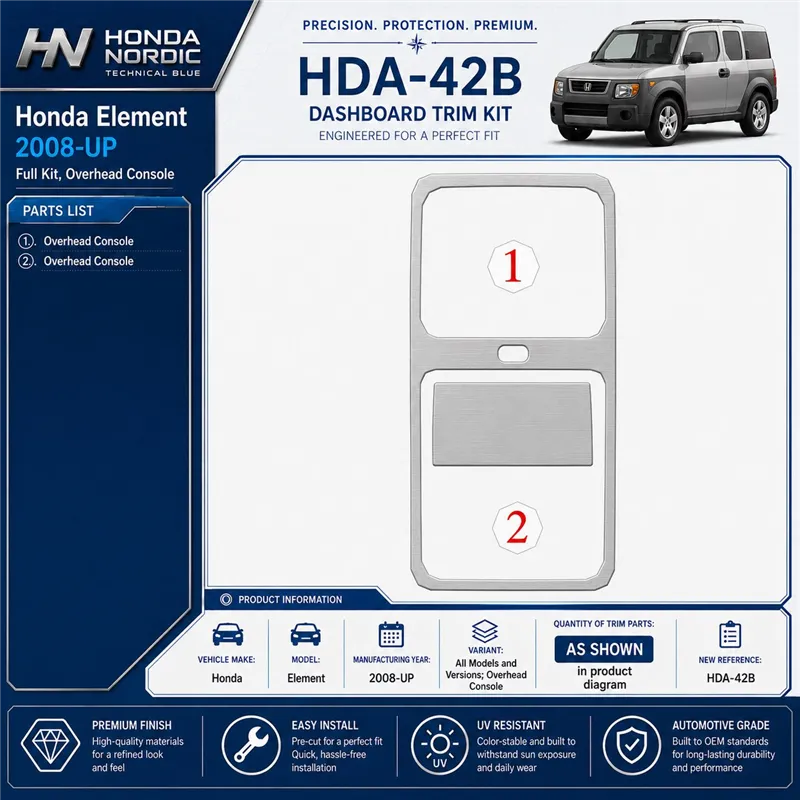 Honda Element 2008 - à aujourd’hui Overhead Console kit décoration intérieure tableau de bord