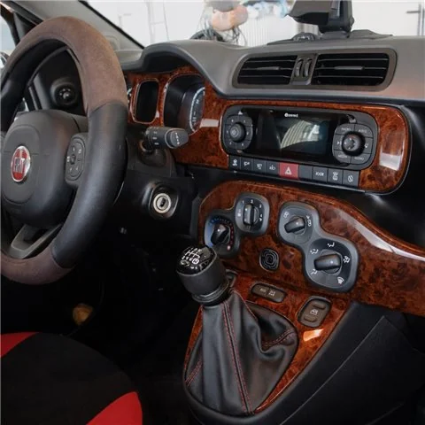 Fiat Panda 2013-2023 kit décor tableau de bord 3D, 10 pièces