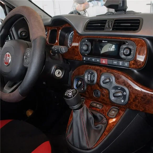 Fiat Panda 2013-2023 kit décor tableau de bord 3D, 10 pièces