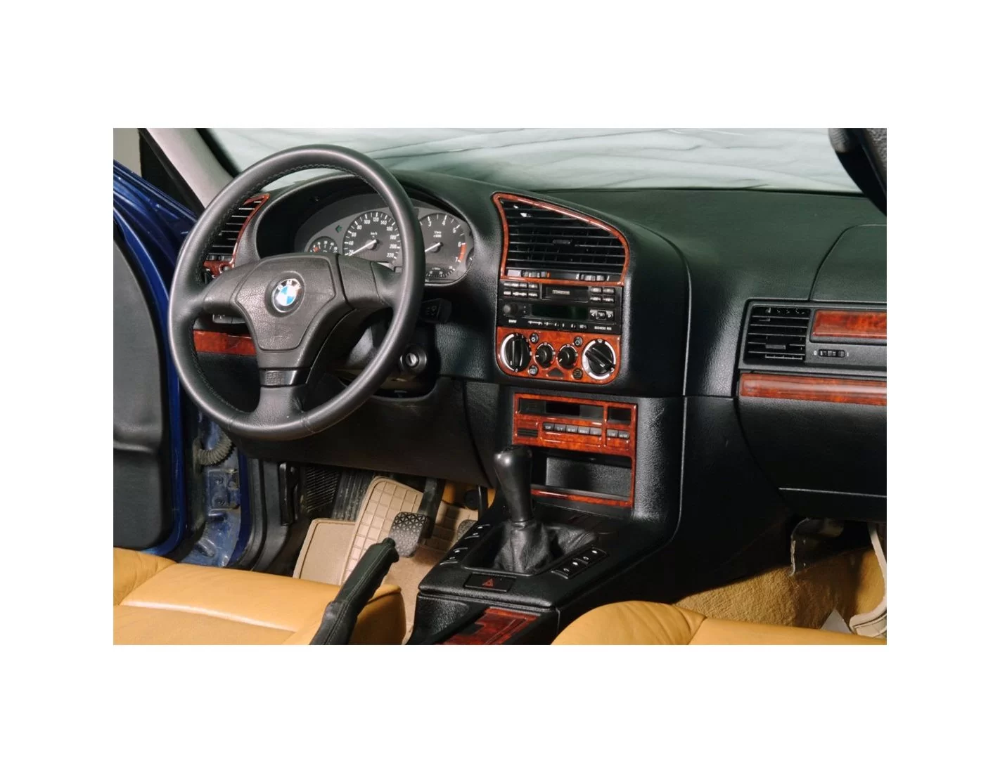 BMW 3 Series E36 91-98 Kit la décoration du tableau de bord 20-Pièce - 1 - habillage decor de tableau de bord