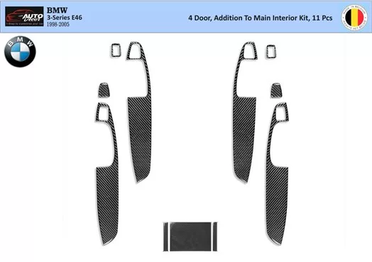 BMW 3 Series E46 04.98-12.04 3D Interior Dashboard Trim Kit Dash Trim Dekor 11-Parts