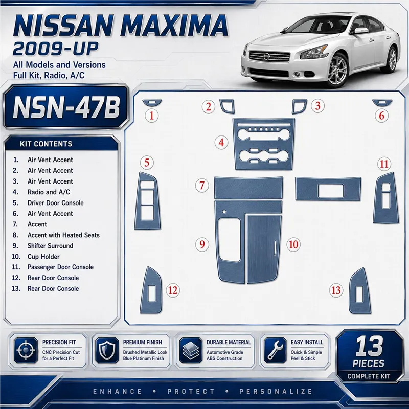 Nissan Maxima 2009 - à aujourd’hui kit complet, Radio, A/C kit décoration intérieure tableau de bord