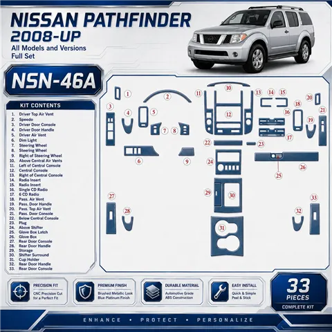Nissan Pathfinder 2008 - à aujourd’hui kit complet kit décoration intérieure tableau de bord