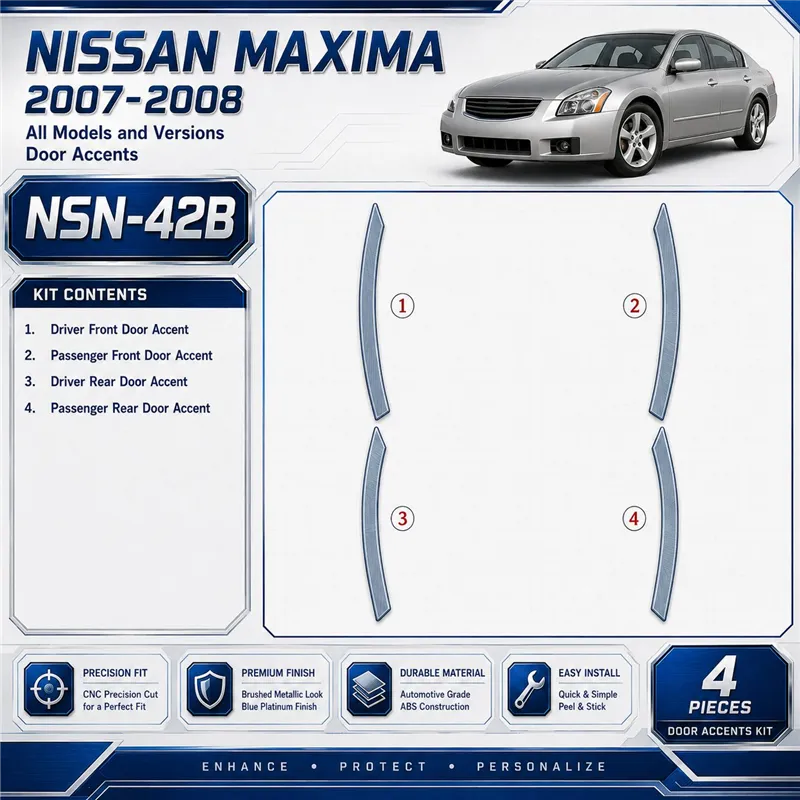 Nissan Maxima 2007-2008 portes Accent kit décoration intérieure tableau de bord