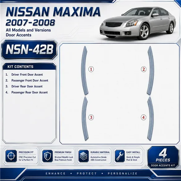 Nissan Maxima 2007-2008 portes Accent kit décoration intérieure tableau de bord