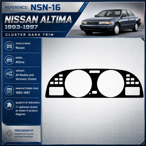 Nissan Altima 1993-1997 combiné d’instruments, 1 pièces kit décoration intérieure tableau de bord