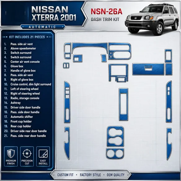 Nissan Xterra 2001-2001 boîte automatique 21 pièces kit décoration intérieure tableau de bord