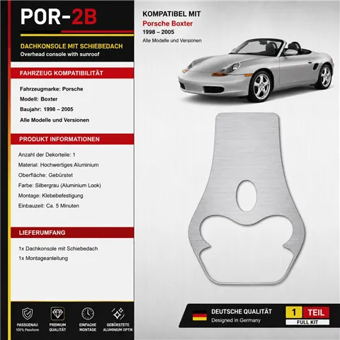 Porsche boîteter 1998 - à aujourd’hui Overhead kit décoration intérieure tableau de bord