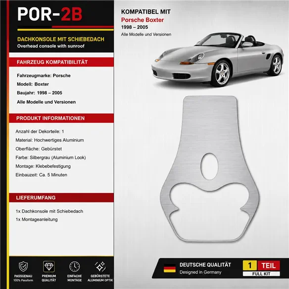 Porsche boîteter 1998 - à aujourd’hui Overhead kit décoration intérieure tableau de bord
