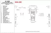 KIA Sorento 2008-2010 Paquet de base, Boîte automatique, Sans Heated Seats BD Kit la décoration du tableau de bord