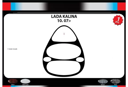 Lada Kalina 2007 Kit la décoration du tableau de bord 1-Pièce - 1 - habillage decor de tableau de bord