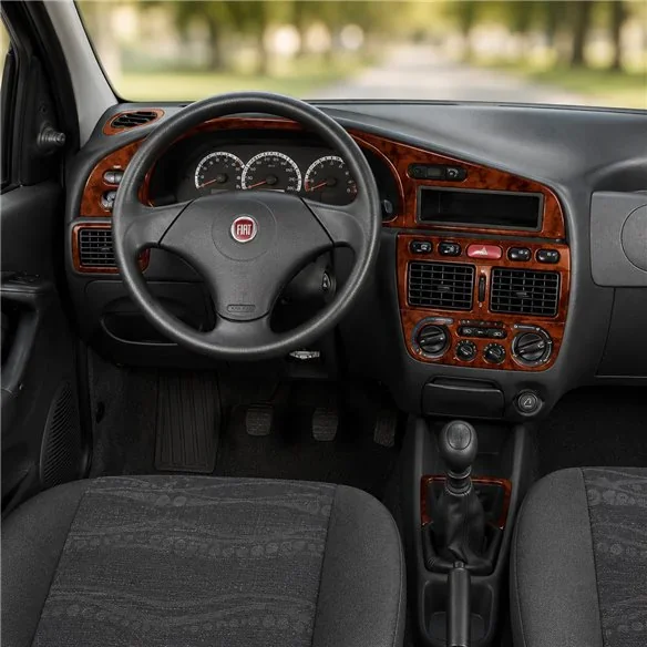 Fiat Palio Weekend 1998-2002 kit décor tableau de bord 3D, 12 pièces