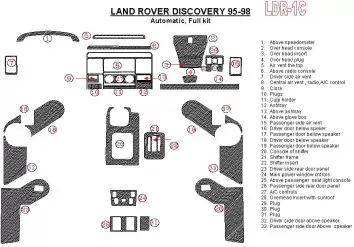 Land Rover Discovery 1995-1998 Boîte automatique, Sans Fabric BD Kit la décoration du tableau de bord - 1