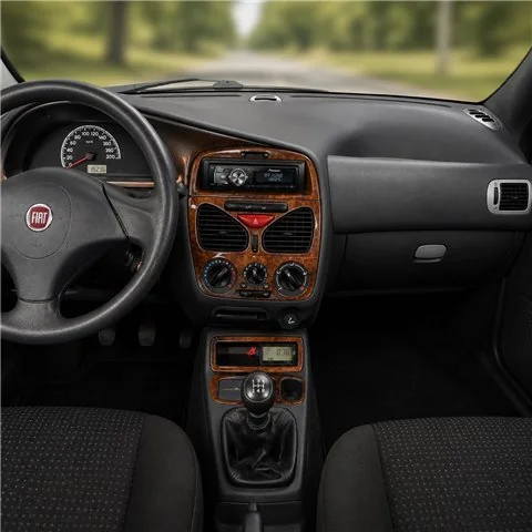 Fiat Palio-Albea-Strada 2002-2005 kit décor tableau de bord 3D, 18 pièces