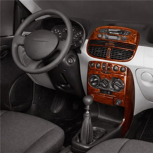 Fiat Punto 1999-2005 kit décor tableau de bord 3D, 9 pièces
