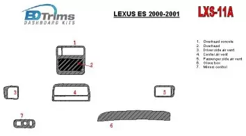 Lexus ES 2000-2001 Ensemble Complet, OEM Compliance BD Décoration de tableau de bord