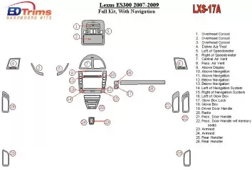 Lexus ES 2007-UP Ensemble Complet, Avec NAVI BD Kit la décoration du tableau de bord - 1