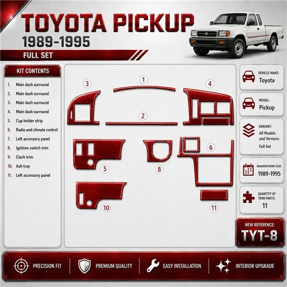 Toyota 4 Runner 1989-1995 kit complet,11 pièces kit décoration intérieure tableau de bord