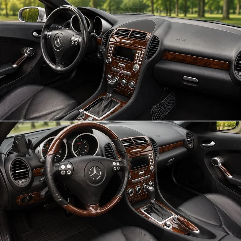 Mercedes SLK (R171) 2004-2010 3D kit décoration intérieure tableau de bord 18 pièces