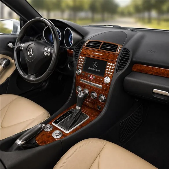 Mercedes SLK (R171) 2004-2010 3D kit décoration intérieure tableau de bord 18 pièces