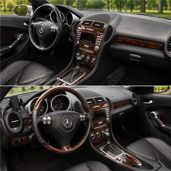 Mercedes SLK (R171) 2004-2010 3D kit décoration intérieure tableau de bord 18 pièces
