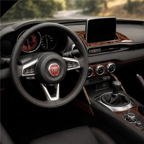 Fiat 124 Spyder 2012-2020 kit décor tableau de bord 3D, 14 pièces