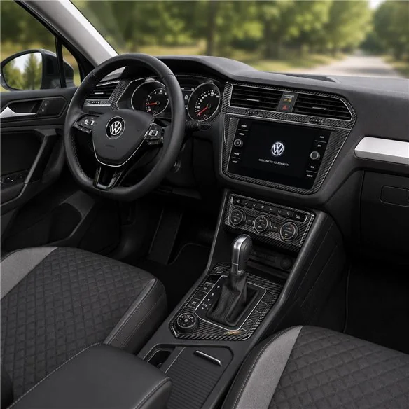 Volkswagen Tiguan 2018-2024 3D kit décoration intérieure tableau de bord 21 pièces