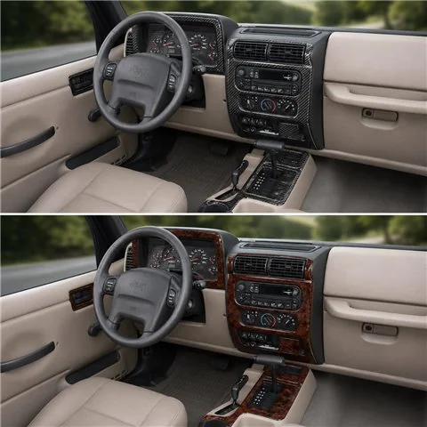 Jeep Wrangler 2003-2006 kit complet kit décoration intérieure tableau de bord 2