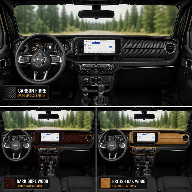 Jeep Wrangler Unlimited Rubicon 2024 kit décoration intérieure tableau de bord 35 pièces
