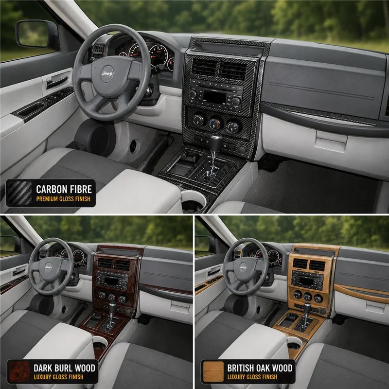 Jeep Liberty 2008 - à aujourd’hui Full universel Set kit décoration intérieure tableau de bord