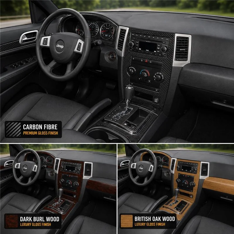 Jeep Grand Cherokee 2008-2010 Full universel Set kit décoration intérieure tableau de bord