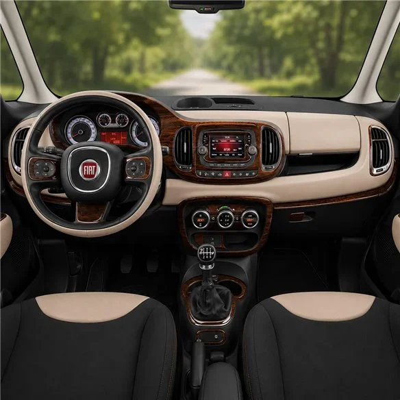 Fiat 500L 2012-2018 kit décor tableau de bord 3D, 39 pièces