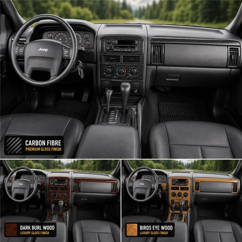 Jeep Grand Cherokee 2003-2004 kit de base, Overland, Limited, Laredo kit décoration intérieure tableau de bord