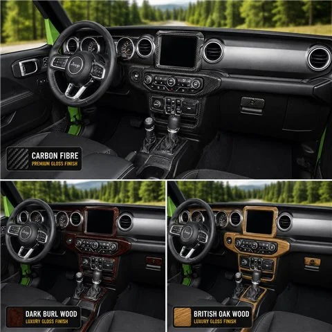 Jeep Gladiator JT Rubicon 2020-2023 kit décoration intérieure tableau de bord 25 pièces