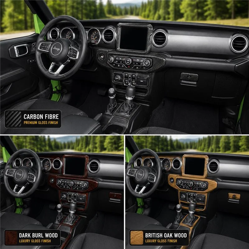 Jeep Gladiator JT Rubicon 2020-2023 kit décoration intérieure tableau de bord 25 pièces