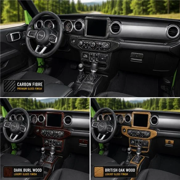 Jeep Gladiator JT Rubicon 2020-2023 kit décoration intérieure tableau de bord 25 pièces