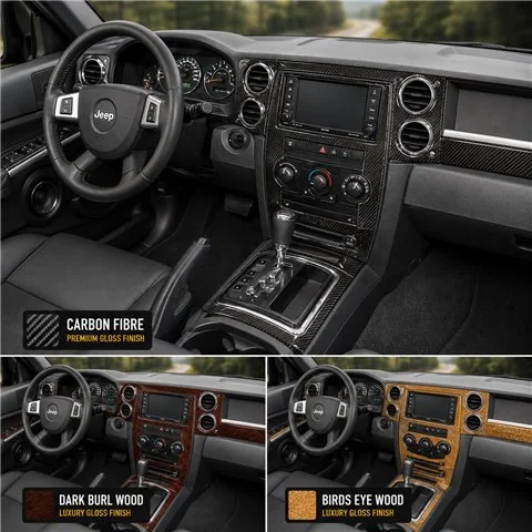 Jeep Commander 2008 - à aujourd’hui Full universel Set kit décoration intérieure tableau de bord 2